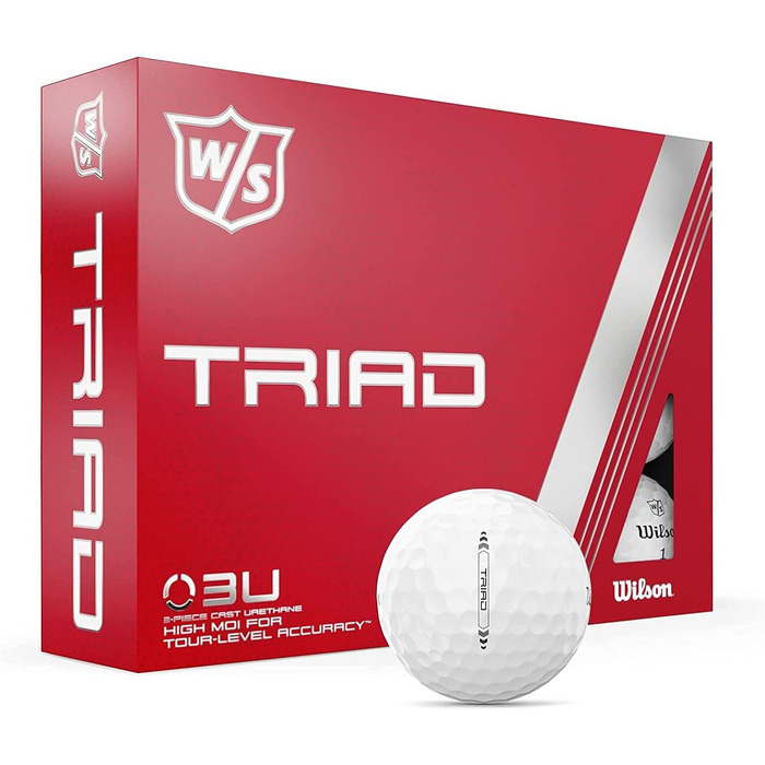 Гольф-м'ячі Wilson Triad, трьохшарові, 12 шт.