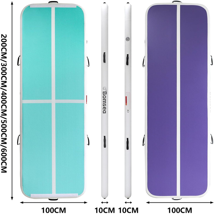 Надувна гімнастична матка Airtrack для дому - високоякісна килимок для фітнесу та тренувань (2M/3M/4M/5M/6M на вибір)