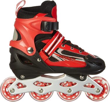 Дитячі ролики Kinder Inlineskates, розмір регулюється, світлові колеса, 4 розміри, 3 кольори (червоний, L (38-41))