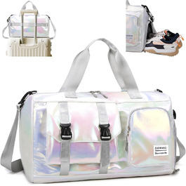 Спортивна сумка Tokeya для жінок: водонепроникна сумка для плавання, гімнастика, спортзал, подорожі (бежева)