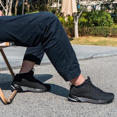 Кросівки Hitmars для чоловіків та жінок. Потужні спортивні кросівки для бігу та занять спортом. Чорний колір, розміри 36-48 EU. Модель N1