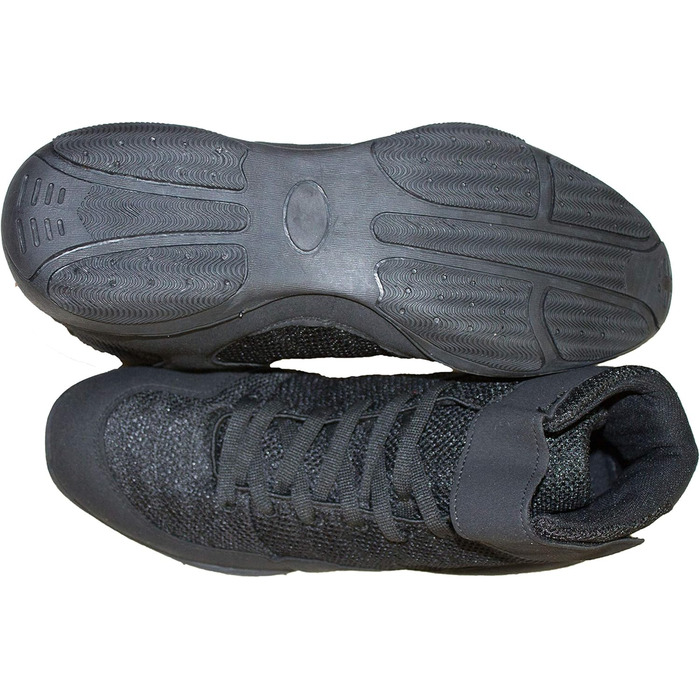 Черевики Boxschuhe чорного кольору, шкіра/сітка, 46 EU