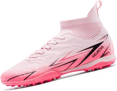 Футбольні черевики для чоловіків та дітей, високі, рожеві, розмір 39 EU, для занять футболом та залу
