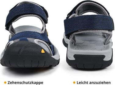 Чоловічі сандалі для пляжу, гір та трекінгу з текстильними ремінцями, водонепроникні, сині (43 EU)