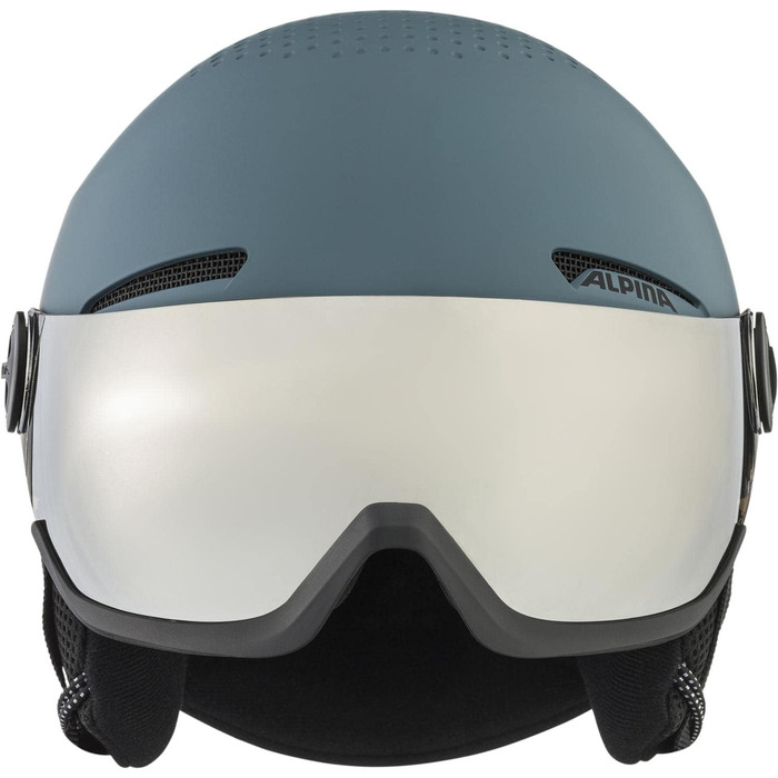 Чоловічий лижний шолом Alpina Arber Visor Q-Lite, жорсткий корпус, синій, розмір 54-58