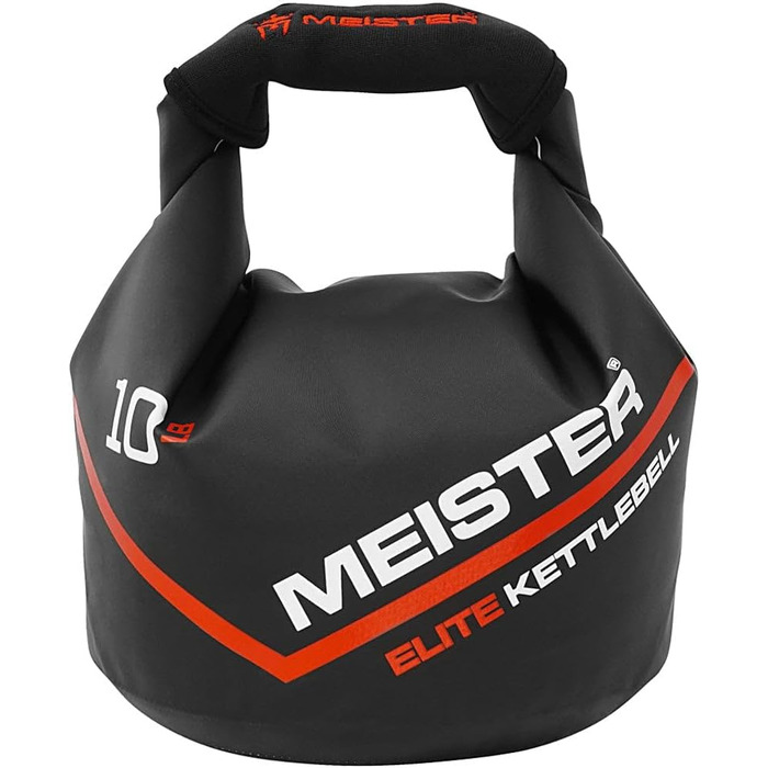 Meister Elite портативна пісочна гиря, м'який мішок для фітнесу, вага 9/10/15 кг, чорна