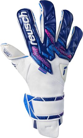 Воротарські рукавички Reusch Attrakt Grip Evolution TW Unisex, блакитно-рожево-білі