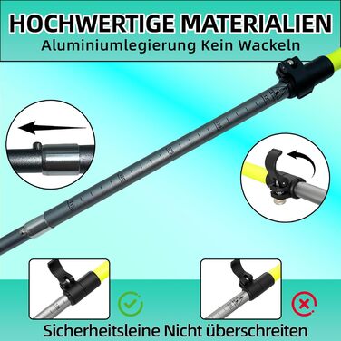 Складні трекінгові палиці | Телескопічні палиці для ходьби | Палиці для Nordic Walking та гірських походів | Алюміній, 115-135 см