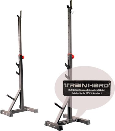 Стійка для штанги Train Hard, пара, сертифікована EN957, тримач для гантелей і штанги