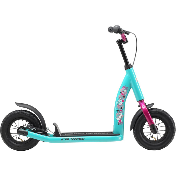 Дитячий самокат STAR SCOOTER з надувними колесами 10 дюймів, для дітей від 5 років, міський, регульована висота, нове покоління