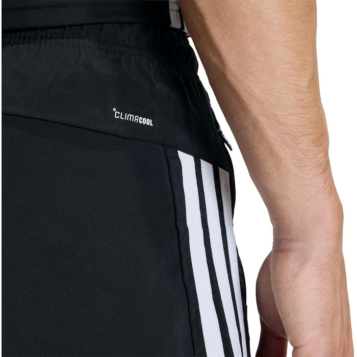 Чоловічі спортивні шорти adidas Workout Essentials Base 3 Stripes Woven, чорні з білими смугами