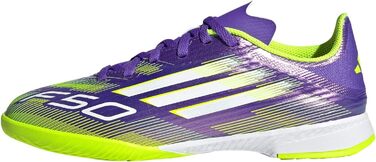 Дитячі футбольні бутси adidas F50 League Indoor для залу, розмір 38 EU, фіолетовий, білий, лимонний
