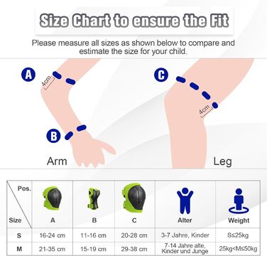 Набір захисту для дітей: наколінники, налокітники, рукавички. Підходить для роликів, скейта, скейтборда. Колір: зелений