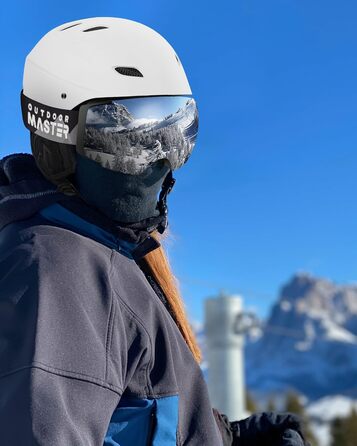 Набір для сноубордингу та лижного спорту Outdooraster: шолом, маска PRO, для жінок, чоловіків, молоді, білий, XL