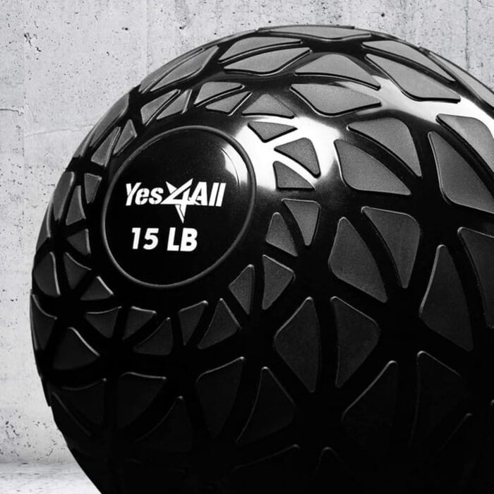 М'яч для ударів Yes4All Medizinball - 4.5-18 кг, чорний, синій, блакитний, помаранчевий, глянцевий - для силових тренувань та фітнесу