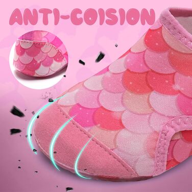 Дитячі шльопанці WateLves для плавання та відпочинку на пляжі - рожеві, 32/33 EU