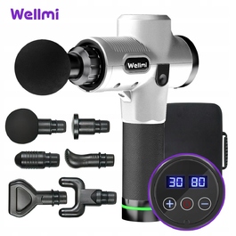 Перкусійний масажер Wellmi MG03PRO Silver Fascia — ручний масажер для спини та м'язів