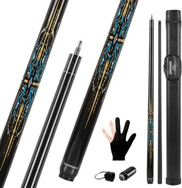 Більярдний кий HomeSeason з скловолокна, 147.3 см, професійний (з чохлом)