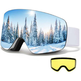 Скі-маска JQF Gear для унісекс YH227 з OTG, захистом від запотівання та антиковзним ремінцем, UV-захистом, регулюванням та лінзою (VLT13%)