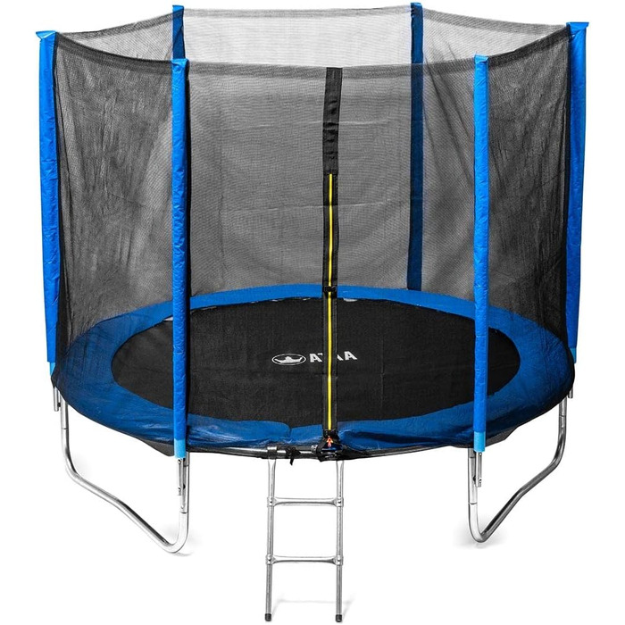 Батут для дітей 250 см з сіткою безпеки, блакитний – ідеальний для активного відпочинку на вулиці