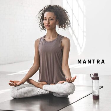 Скляна пляшка BlenderBottle Mantra 600 мл, зелена, з BlenderBall, для води, йоги та протеїну, BPA-free