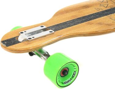 Лонгборд MAXOfit Deluxe GeoLines 107 см, бамбук/клен, 7 шарів, Drop Through, ABEC11