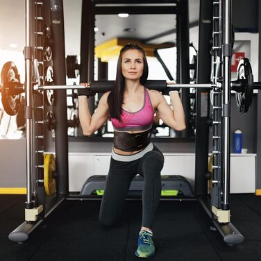 Пояс для важкої атлетики RitFit 6'' (15 см) для чоловіків та жінок, чорний, з липучкою, для пауерліфтингу, бодібілдингу та силових тренувань, розмір S