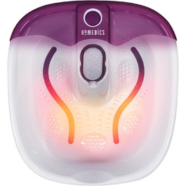 Ванна для ніг HoMedics з масажем і підігрівом, масажна ванночка для ніг із функцією тепла, бульбашковий масаж, підтримка температури, пемза для педикюру, догляд за ногами