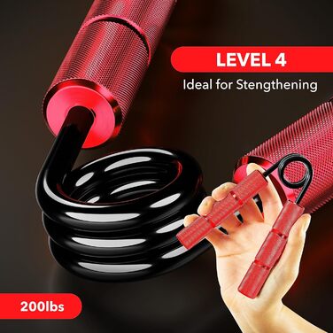 Тренажер для кисті RPM Power PowerGripper металевий, 200 фунтів, для зміцнення кистей, зап'ясть і передпліччя, червоний