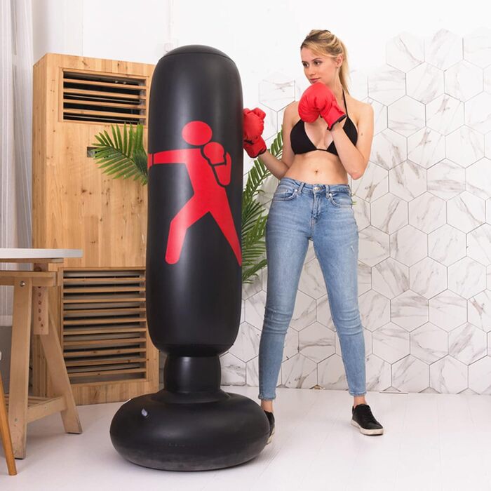 Надувний боксерський мішок Yuehuamech, самостійна підставка, для кікбоксингу, карате, тхеквондо, ММА, бодібілдингу