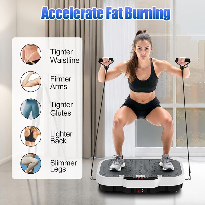 Віброплатформа для дому 2025: тренажер для схуднення та м'язового тонусу, 200 рівнів інтенсивності, 58 см, до 150 кг