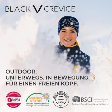 Шолом гірськолижний та для сноуборду BLACK CREVICE Vail, ударостійкий, регульований розмір, чорний, M (55-58 см)