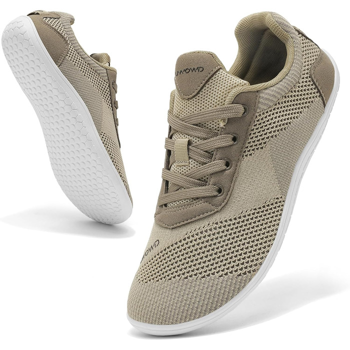 Взуття для ходьби босоніж Дами/Чоловіки | Широка передня частина, підошва 4 мм | Легке, дихаюче, неслизьке | Спорт, Outdoor, повсякденне (40 EU, Хакі)