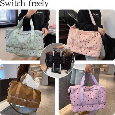 Спортивна сумка-рюкзак для жінок, 35л, Weekender, для подорожей та спортзалу (зелена)