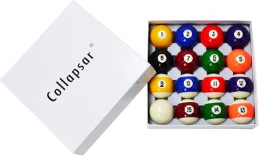 Більярдні кулі Collapsar Deluxe 5,4 см, мармуровий стиль, комплект 16 куль, сучасний дизайн