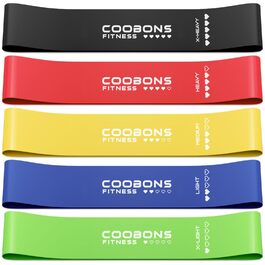 Гумові стрічки для фітнесу Resistance Bands 5 шт. (4.5-18 кг), багатофункціональні для схуднення, тренування сідниць, ніг, рук, реабілітації, з сумкою та інструкцією