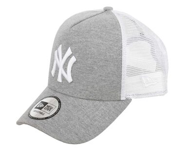 Кепка New Era New York Yankees Adjustable Trucker Cap Jersey Essential — сіра (Heather Black), універсальний розмір
