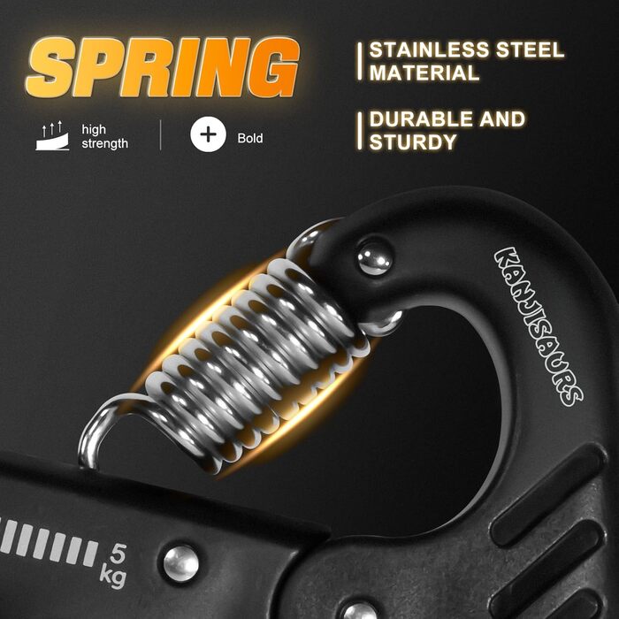 Тренування хватки Griffkrafttrainer: регульований опір 35-70 кг, тренажер передпліччя, цифровий лічильник, посилення хватки. Оранжевий/Західний колір у зигзагоподібному візерунку (Sunset Chevron)