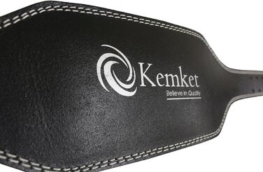 Пояс для підняття важкої атлетики Kemket з підкладкою з шкіри, для жінок та чоловіків, з подвійною пряжкою, великий (130 см), 10.2 см & 15.2 см