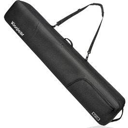 Чохол для сноуборда Kioqiear, посилений, з підкладкою, 165 см, чорний. Підходить для перевезення в літак, вміщує сноуборд, маску, рукавиці, черевики.