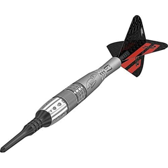Професійний набір дартс Target Phil Taylor Power 9-Five Gen 7, 95% вольфрам, м'які наконечники, 18 г