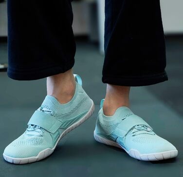 Eagsouni Барфутижні кросівки для чоловіків та жінок, фітнес, Outdoor, зручні, легкі, дихаючі, широка передня частина, спортивні, для бігу по вулицях, антиковзаючі, розмір 38 EU, зелені