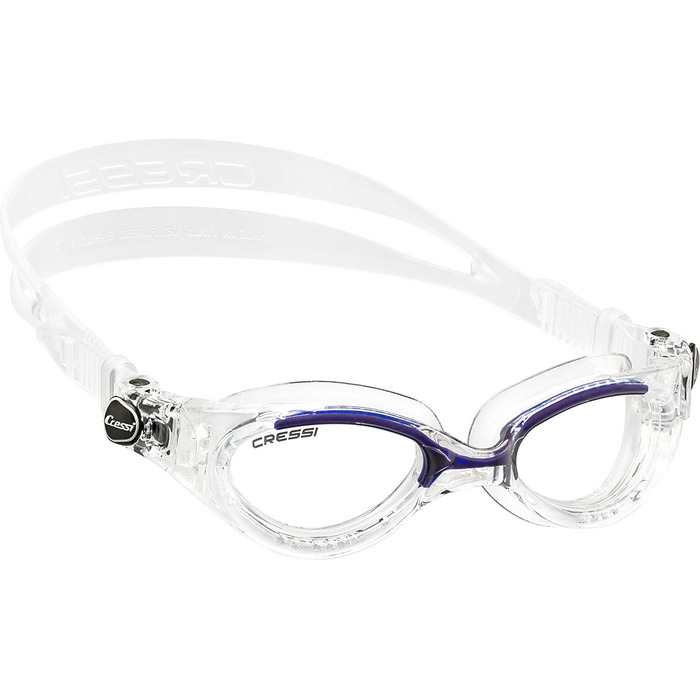Окуляри для плавання Cressi Lady Flash Clear/Blue - жіночі, прозорі лінзи, антифог, антиподряпини, UV-захист