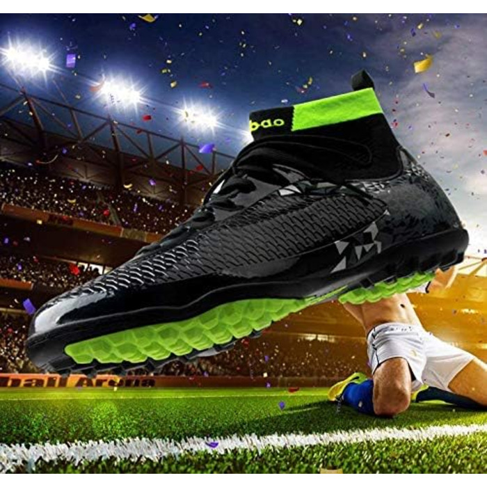 Дитячі футбольні бутси Msport – чорні, розмір 44 EU, модель Mod2 – антиковзаючі, дихаючі