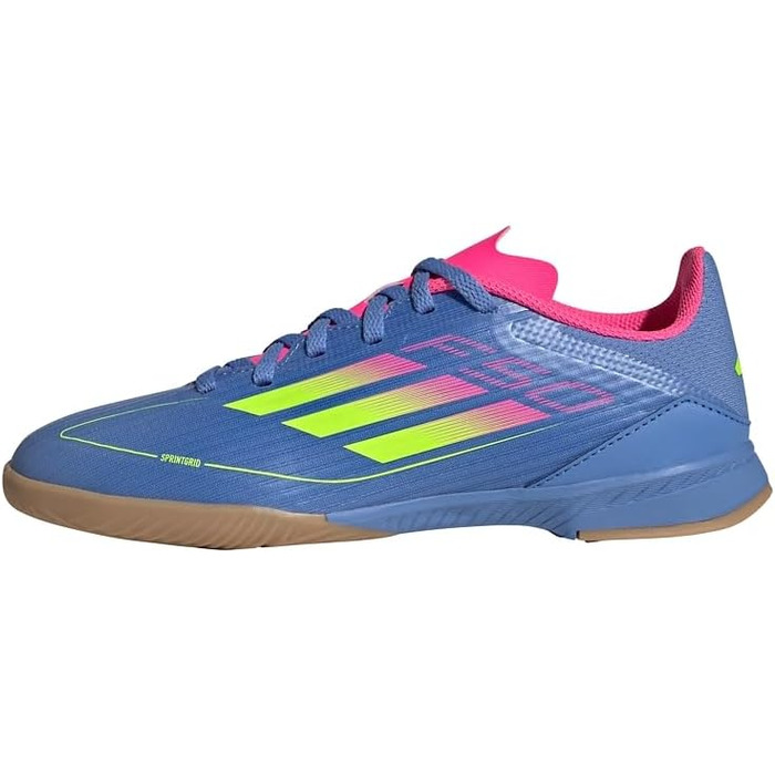 Дитячі футбольні бутси adidas F50 League Indoor (32 EU, Blue Fusion/Lucid Lemon/Lucid Pink)