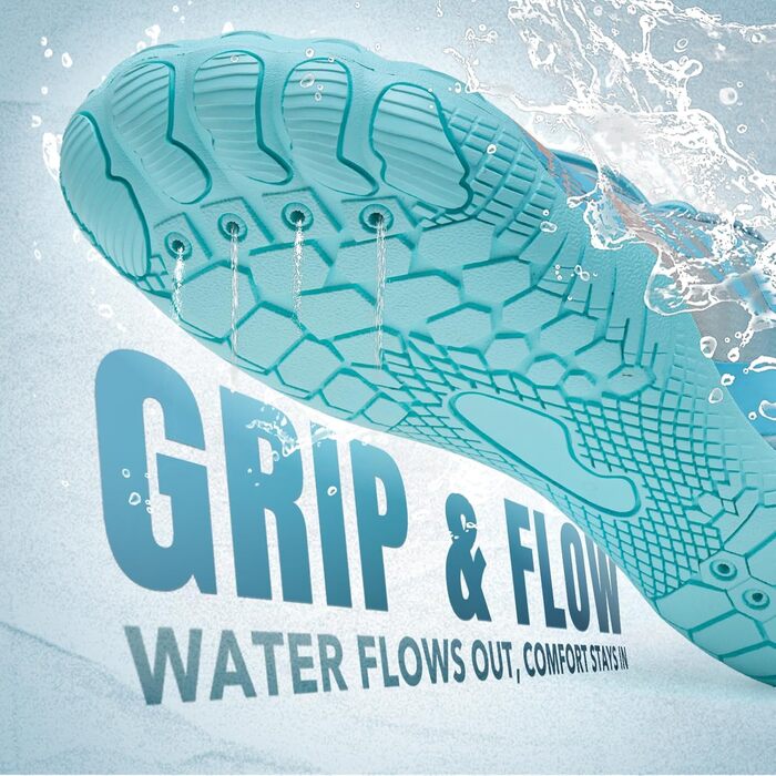 Водні черевики для жінок та чоловіків WateLves, підошва з неслизьким покриттям, широка передня частина, блакитний колір, розмір 37 EU