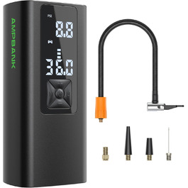 Портативний компресор AMPBank AT003 150PSI, 6000mAh, LED-дисплей, для шин авто, мото, велосипеда, м'ячів