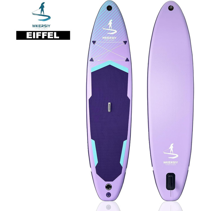 Надувний SUP Борд Allround 335см – Стабільний комплект Stand Up Paddle Board для початківців та професіоналів – Яскраве вейборд для йоги, риболовлі та відпочинку (Фіолетовий)