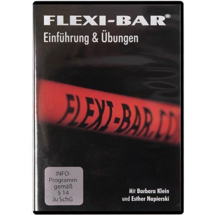 Гімнастичний штанг-штанга FLEXI-BAR Athletic чорний, для інтенсивних тренувань, з DVD та тренувальним планом від Flexi-Sports