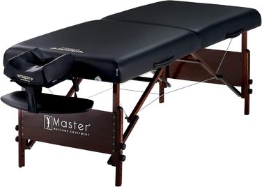 Складаний масажний стіл Master Massage Del Ray 76 см з підсвіткою, дерев'яний, чорний, для косметології, масажу та терапії